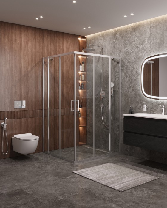 Душевой уголок CEZARES MOLVENO-AH-22-110/100-C-Cr-IV