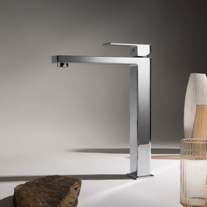 Смеситель для накладной раковины без донного клапана CEZARES SLIDER-LC-01-W0