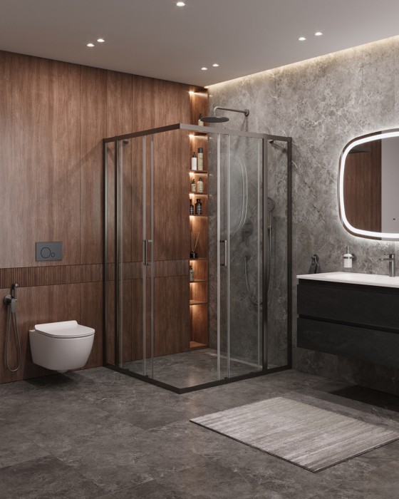 Душевой уголок CEZARES MOLVENO-AH-22-130/120-C-GM-IV