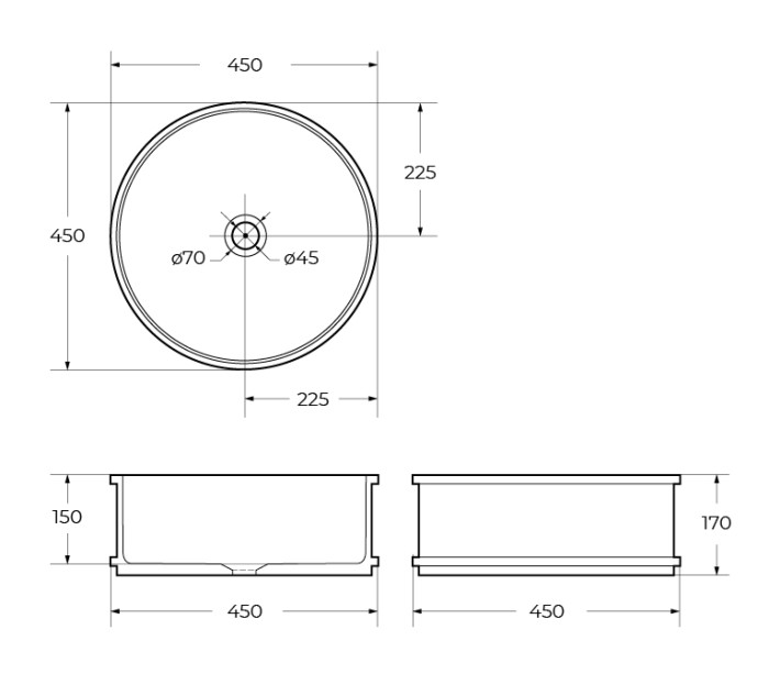 Накладная раковина BelBagno BB1383