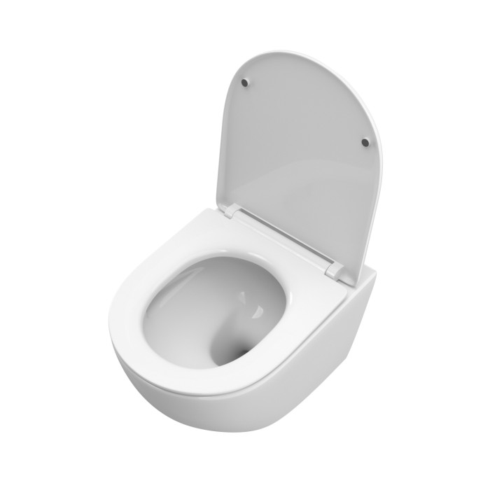 Унитаз подвесной безободковый с сиденьем и смывом TORNADO BelBagno UNO-TOR BB5177CH-TOR/SC