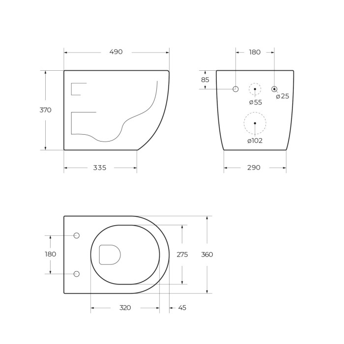 Унитаз подвесной безободковый с сиденьем BelBagno UNO 2.0 BB7306CHR/SC
