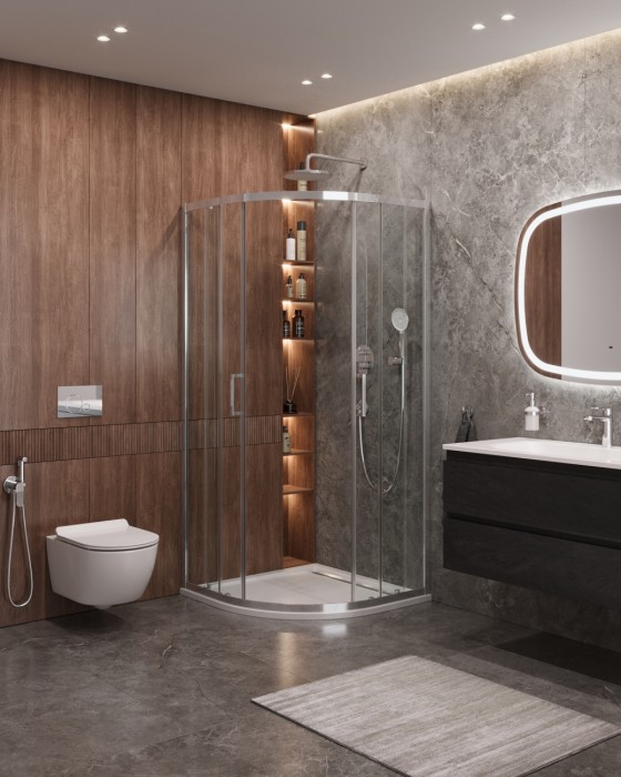 Душевой уголок CEZARES MOLVENO-R-2-100-C-Cr-IV