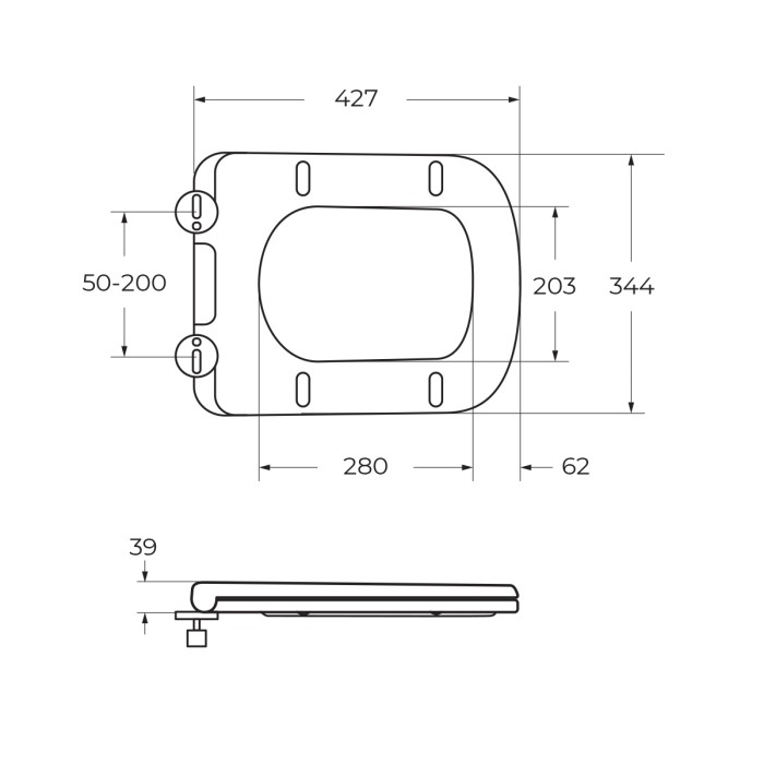 Унитаз подвесной безободковый с сиденьем и смывом TORNADO BelBagno ARDENTE-R BB520CH-TOR/SC