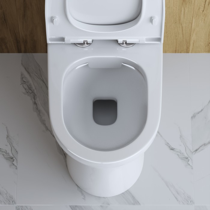 Унитаз-компакт безободковый с сиденьем BelBagno STEAM BB130CPR/SC