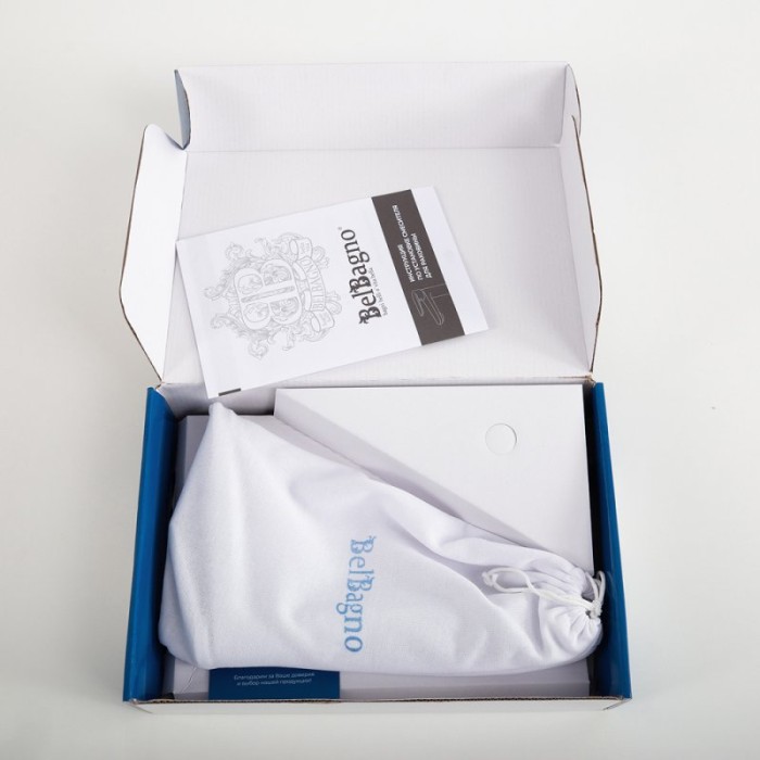 Смеситель для накладной раковины без донного клапана BelBagno UNIQUE-LMC-CRM-W0