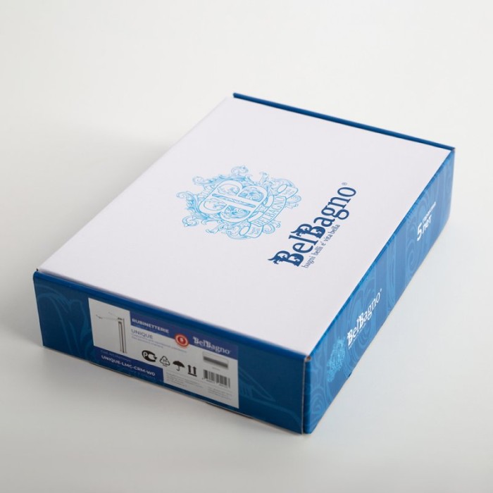 Смеситель для накладной раковины без донного клапана BelBagno UNIQUE-LMC-CRM-W0