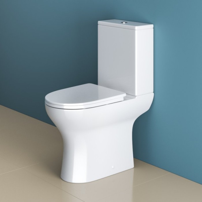 Унитаз-компакт безободковый с сиденьем BelBagno LOUNGE BB045CPR/SC