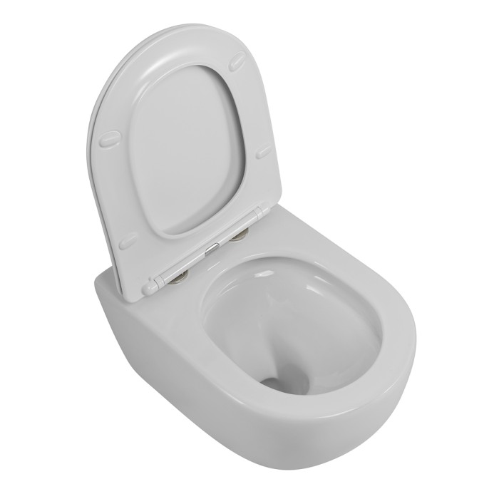 Унитаз подвесной безободковый с сиденьем CEZARES STREAM CZR-2426-TH-TOR/SC