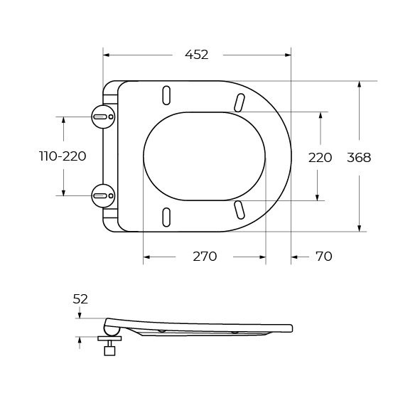 Унитаз подвесной безободковый с сиденьем CEZARES STREAM CZR-2426-TH-TOR/SC