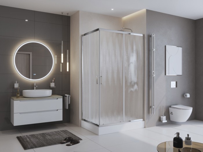 Душевой уголок BelBagno UNO-195-AH-2-120/100-CH-CR