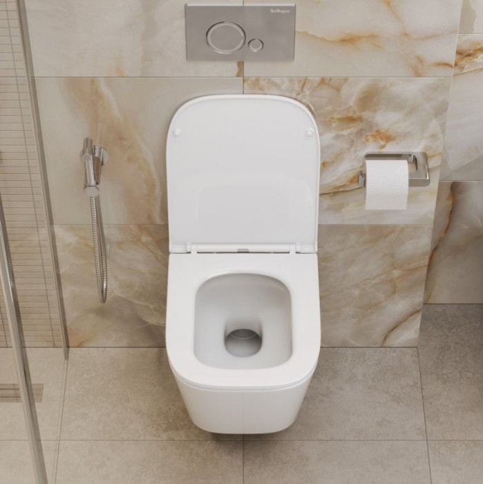 Унитаз подвесной безободковый со смывом TORNADO BelBagno ARDENTE-TOR BB520CH-TOR