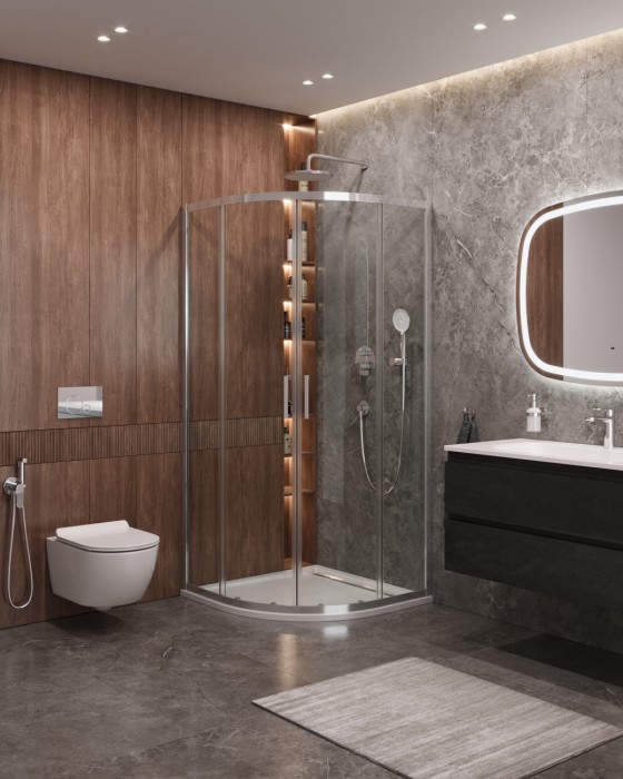 Душевой уголок CEZARES MOLVENO-R-2-80-C-Cr-IV