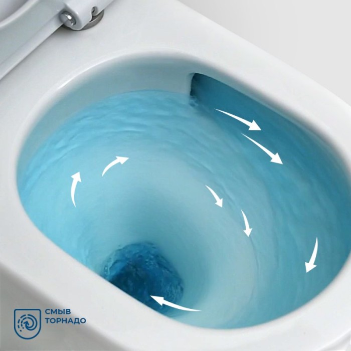 Унитаз-компакт безободковый со смывом TORNADO BelBagno SFERA-TOR BB2141CP-TOR