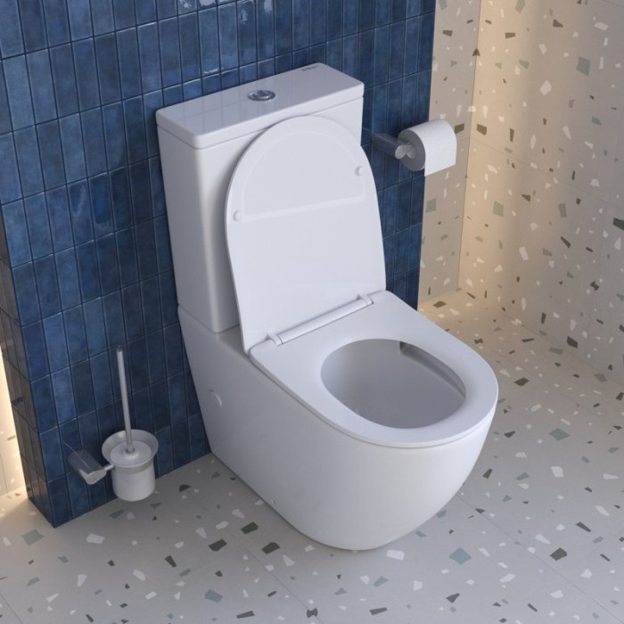 Унитаз-компакт безободковый со смывом TORNADO BelBagno SFERA-TOR BB2141CP-TOR