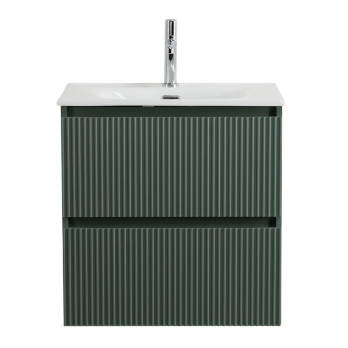 Тумба еловая с раковиной, подвесная с двумя выкатными ящиками BelBagno 600x455x608 