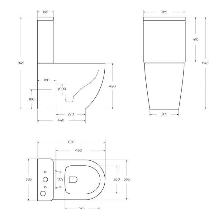 Унитаз-компакт безободковый BelBagno AMANDA BB051CPR