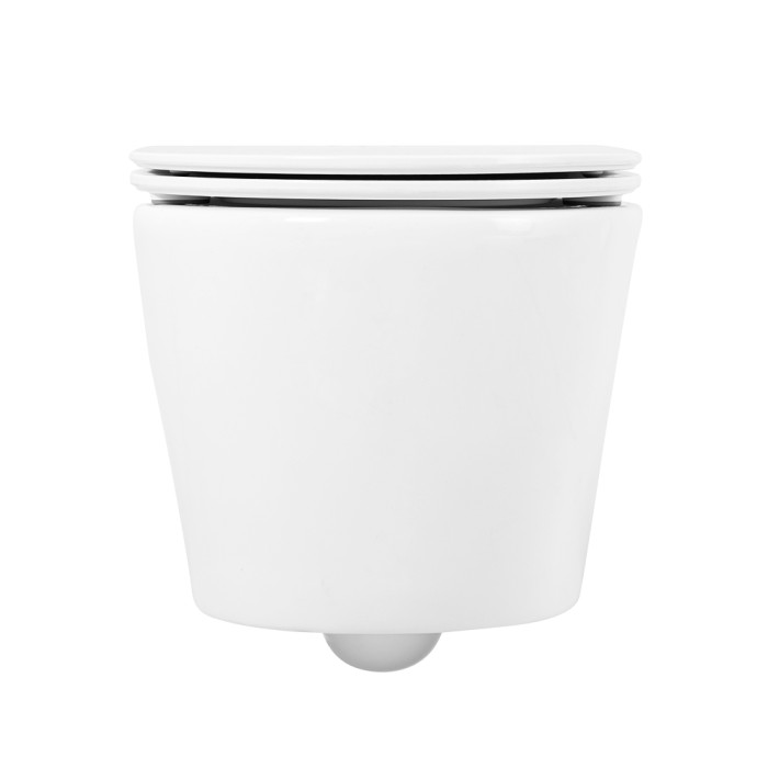 Унитаз подвесной безободковый с сиденьем BelBagno TRE BB8001CHR/SC