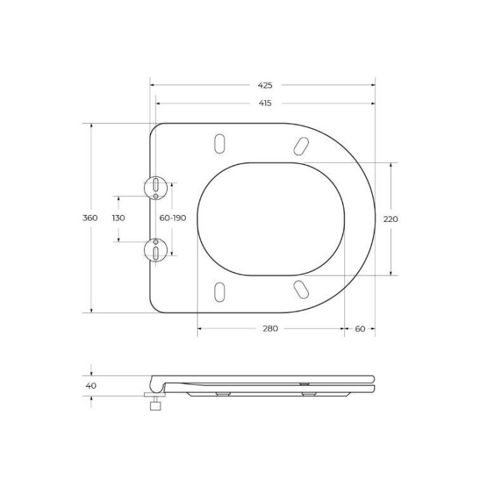Унитаз подвесной безободковый с сиденьем BelBagno TRE BB8001CHR/SC