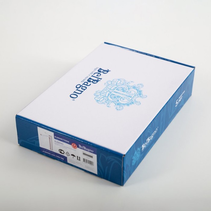 Смеситель для накладной раковины без донного клапана BelBagno ALBANO-LMC-CRM-W0