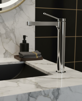 Смеситель для накладной раковины без донного клапана BelBagno ALBANO-LMC-CRM-W0