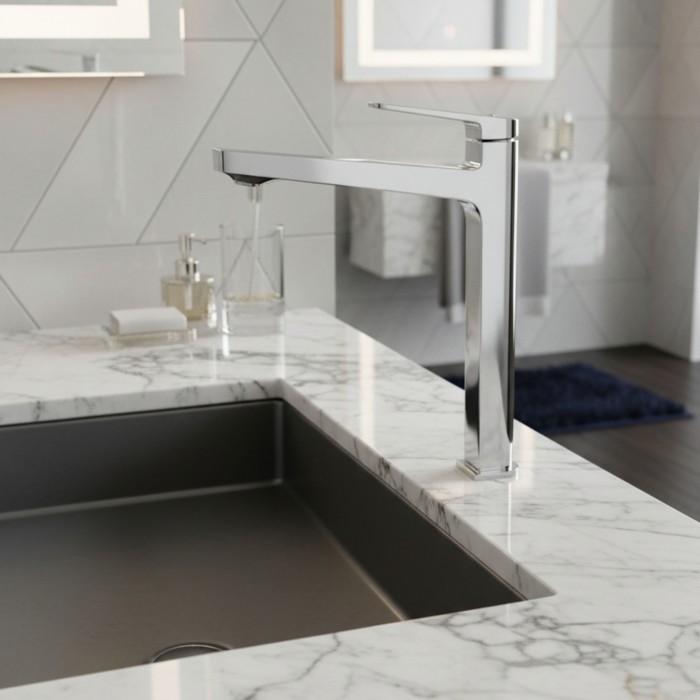 Смеситель для накладной раковины без донного клапана BelBagno ARDENTE-LMC-CRM-W0