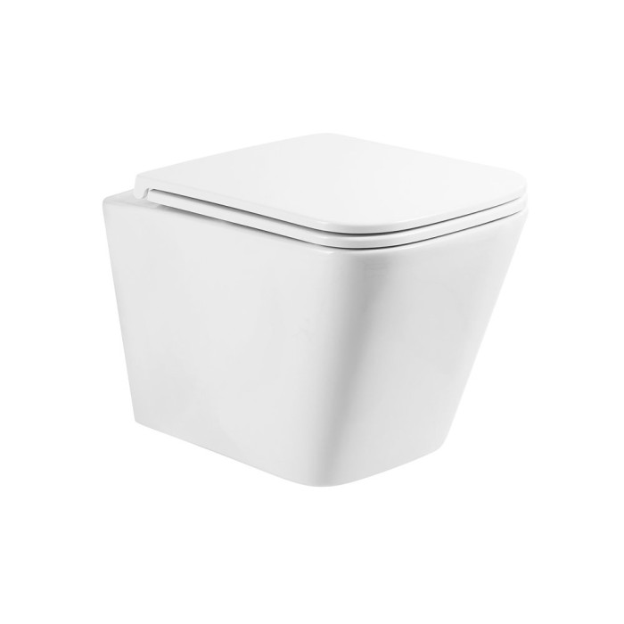 Унитаз подвесной безободковый с сиденьем BelBagno ARDENTE-R BB520CHR/SC