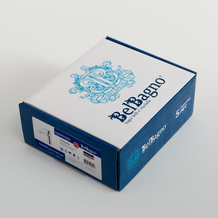 Смеситель для раковины без донного клапана BelBagno AURORA-LVM-CRM-W0