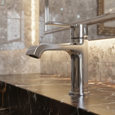 Смеситель для раковины без донного клапана BelBagno AURORA-LVM-CRM-W0