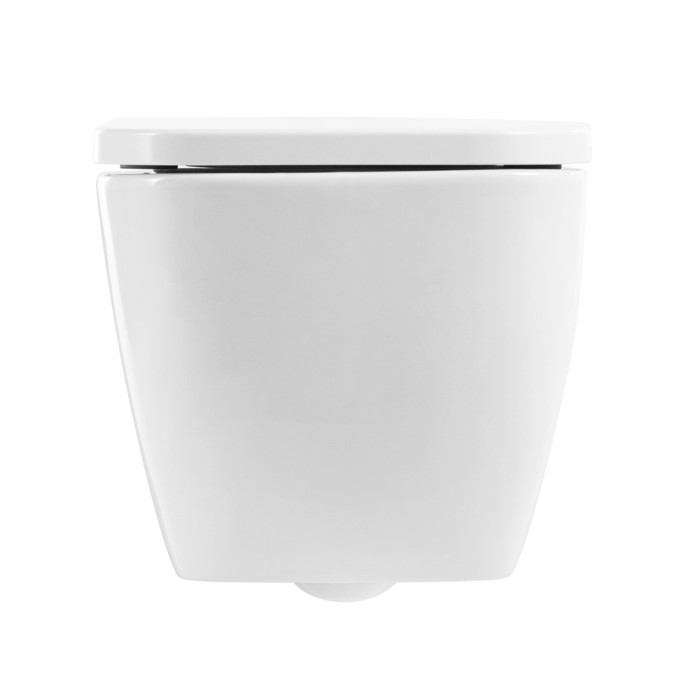 Унитаз подвесной безободковый c сиденьем BelBagno ALPINA BB10100CHR/SC