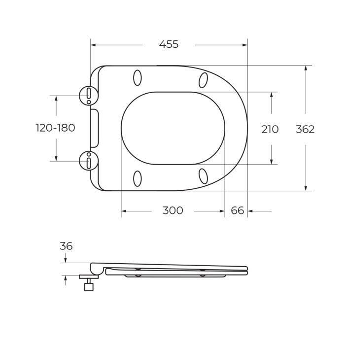 Унитаз-моноблок с сиденьем и смывом TORNADO BelBagno TRE-TOR BB673CP-MN-TOR/SC