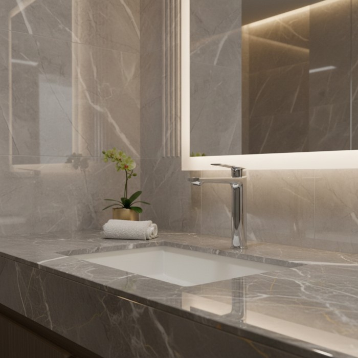 Смеситель для накладной раковины без донного клапана CEZARES COMFORT-LC-01-W0