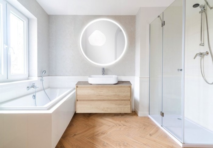 Зеркало с встроенной подсветкой и сенсорным выключателем, 12W, 220-240V, BelBagno SPC-RNG-900-LED-TCH