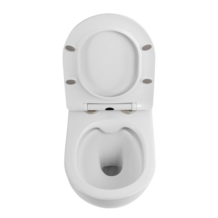 Унитаз подвесной безободковый с сиденьем BelBagno UNO 2.1 BB7006CHR/SC