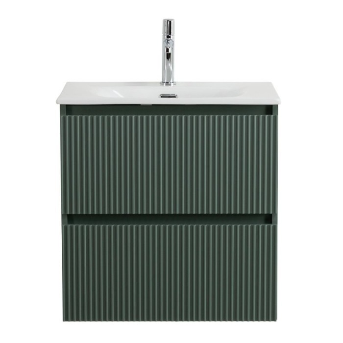 Тумба еловая с раковиной, подвесная с двумя выкатными ящиками BelBagno 600x455x608