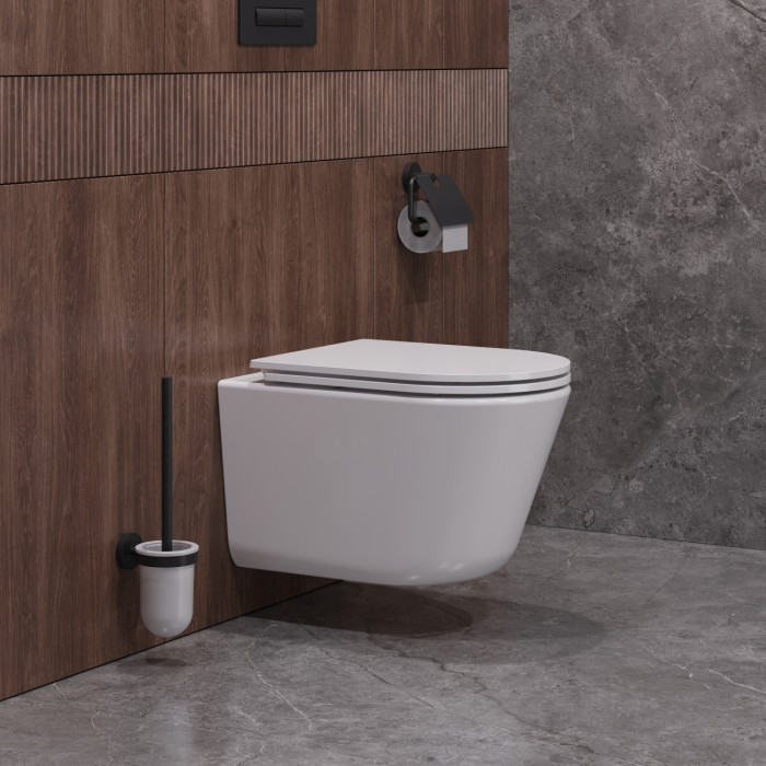 Унитаз подвесной безободковый с сиденьем CEZARES LINER CZR-3808-53-TH-TOR/SC