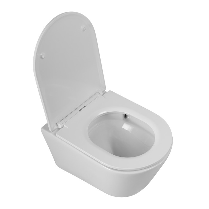 Унитаз подвесной безободковый с сиденьем CEZARES LINER CZR-3808-53-TH-TOR/SC