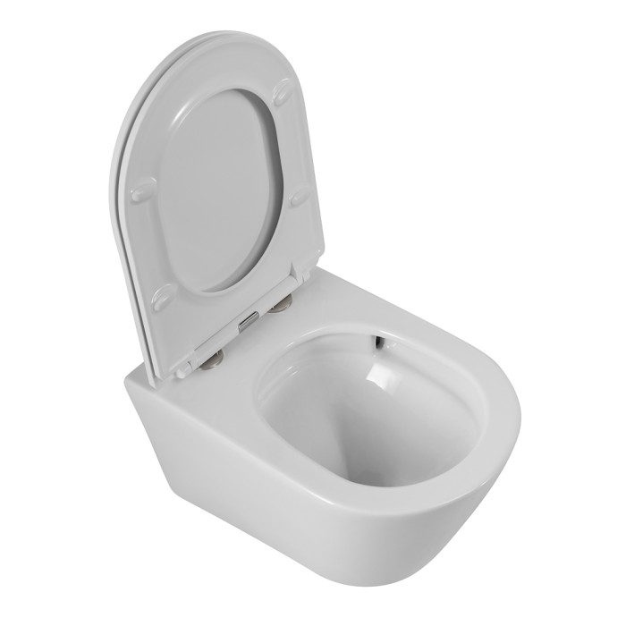 Унитаз подвесной безободковый с сиденьем CEZARES LINER CZR-3808-53-TH-TOR/SC