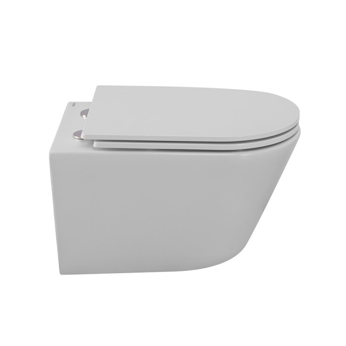 Унитаз подвесной безободковый с сиденьем CEZARES LINER CZR-3808-53-TH-TOR/SC