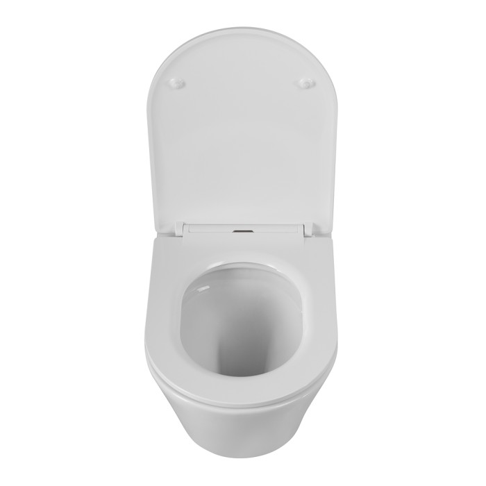 Унитаз подвесной безободковый с сиденьем CEZARES LINER CZR-3808-53-TH-TOR/SC