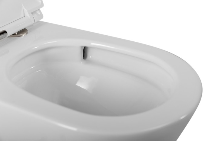 Унитаз подвесной безободковый с сиденьем CEZARES LINER CZR-3808-53-TH-TOR/SC