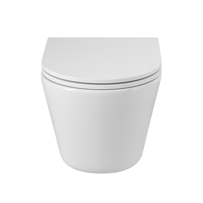 Унитаз подвесной безободковый с сиденьем CEZARES LINER CZR-38083-49-TH-TOR/SC