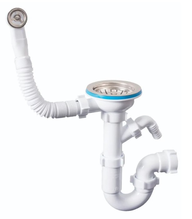 Мойка для кухни каменная 47х51 см, бежевая, врезная, с сифоном FS-Venezia-4751-Sand