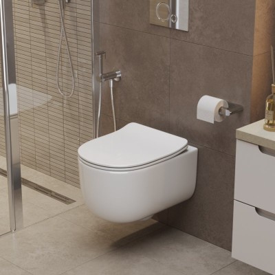 Унитаз подвесной безободковый со смывом TORNADO BelBagno SOFT-TOR BB084CH-TOR