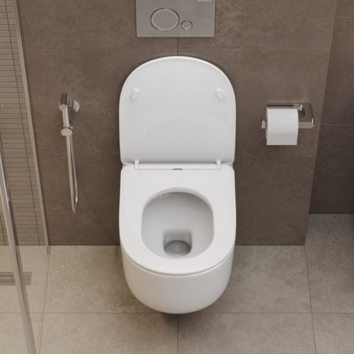Унитаз подвесной безободковый со смывом TORNADO BelBagno SOFT-TOR BB084CH-TOR