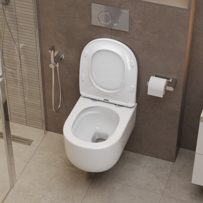 Унитаз подвесной безободковый со смывом TORNADO BelBagno SOFT-TOR BB084CH-TOR