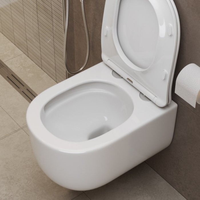 Унитаз подвесной безободковый со смывом TORNADO BelBagno SOFT-TOR BB084CH-TOR
