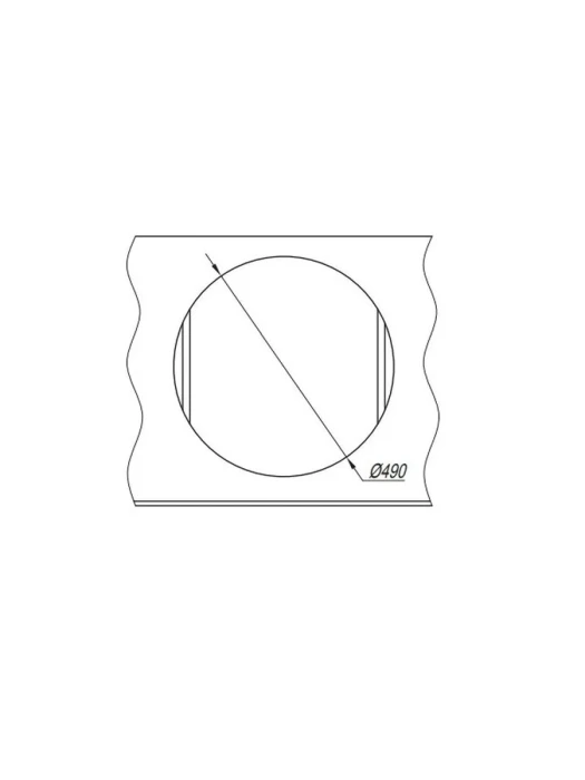 Мойка для кухни круглая каменная 51 см, белая, врезная, с сифоном FS-Lorenzo-51-WH