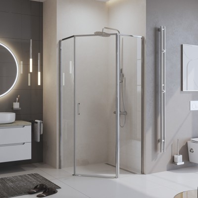 Душевой уголок BelBagno UNO-195-P-1-100-C-Cr