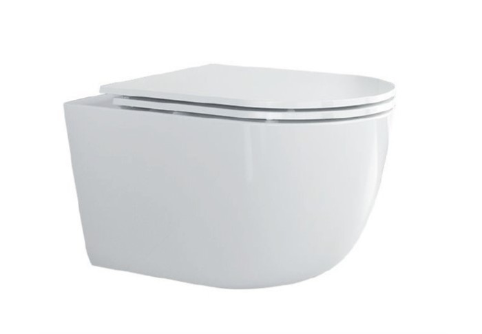 Унитаз подвесной безободковый с сиденьем CEZARES RELAX CZR-3806-53-TH-TOR/SC